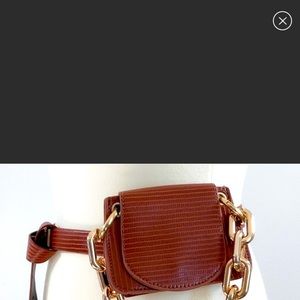 Snakeskin belt bag